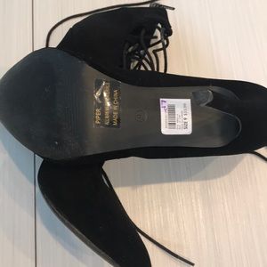 Charlotte Russe Shoes - Charlotte Russe Sexy Lace up with zip up back Charlotte Russe Shoes - Charlotte Russe Sexy Lace up with zip up back